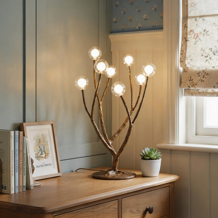 Nordic Rustic Floor Lamp Multiple Sizes Resin and Glass LED Tree Branch Design