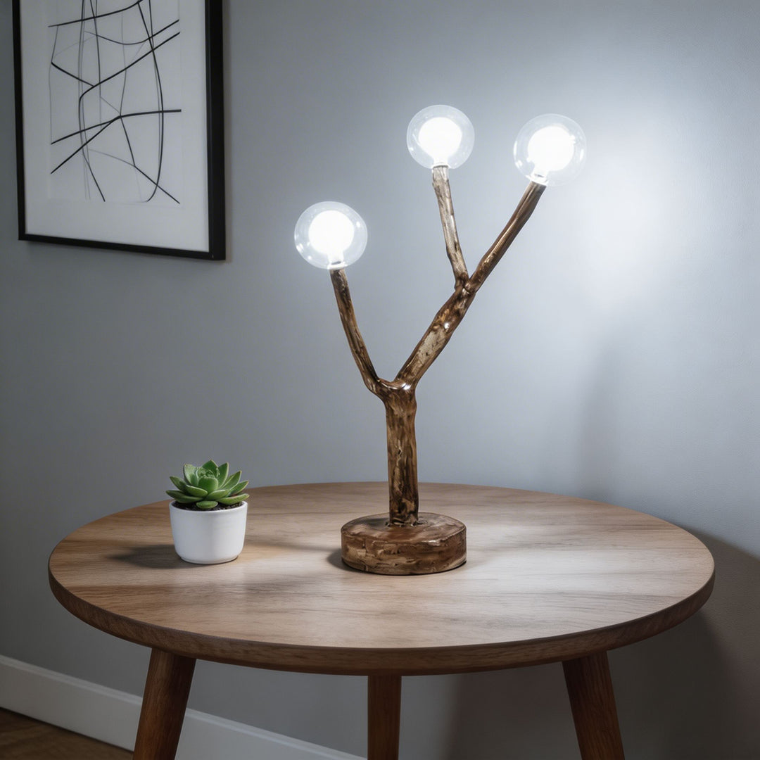 Nordic Rustic Floor Lamp Multiple Sizes Resin and Glass LED Tree Branch Design
