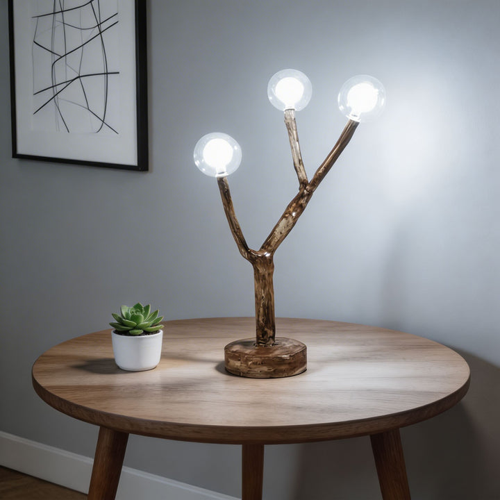 Nordic Rustic Floor Lamp Multiple Sizes Resin and Glass LED Tree Branch Design