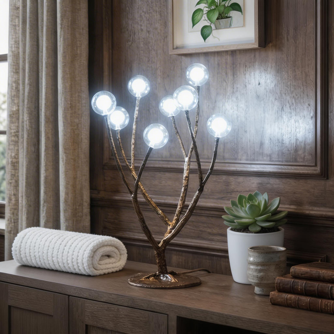 Nordic Rustic Floor Lamp Multiple Sizes Resin and Glass LED Tree Branch Design