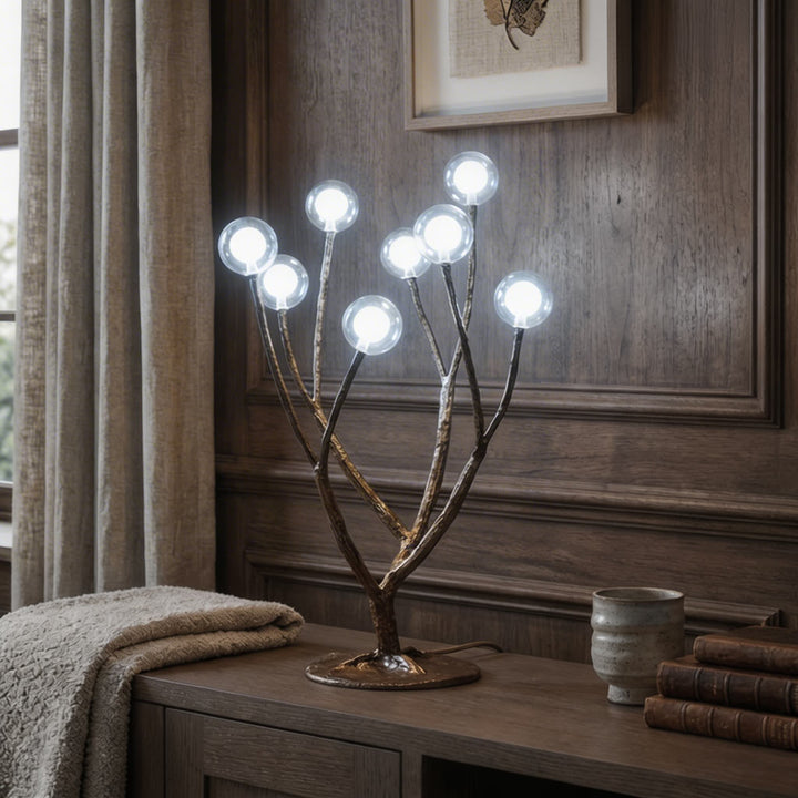 Nordic Rustic Floor Lamp Multiple Sizes Resin and Glass LED Tree Branch Design
