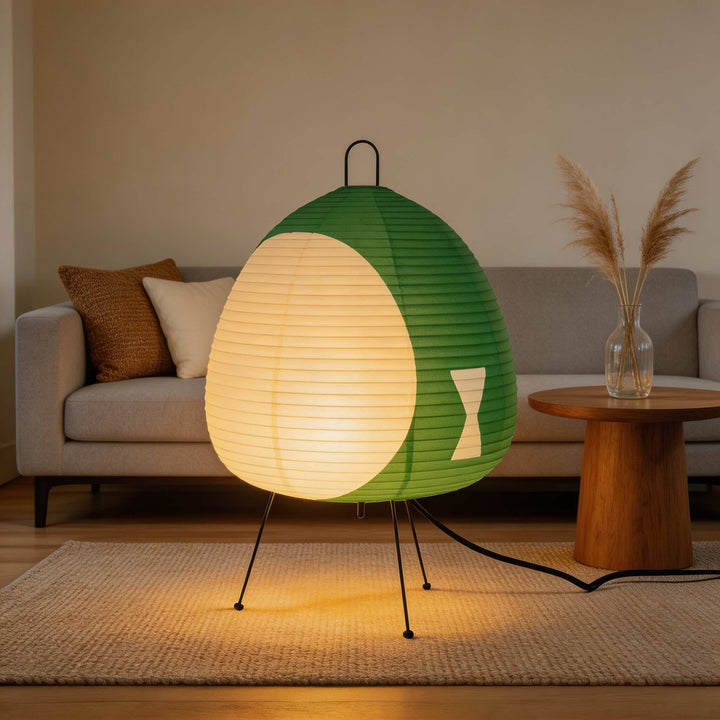 Modern Tripod Floor Lamp Dimmable Iron Base with Rice Paper Shade for Cozy Lighting