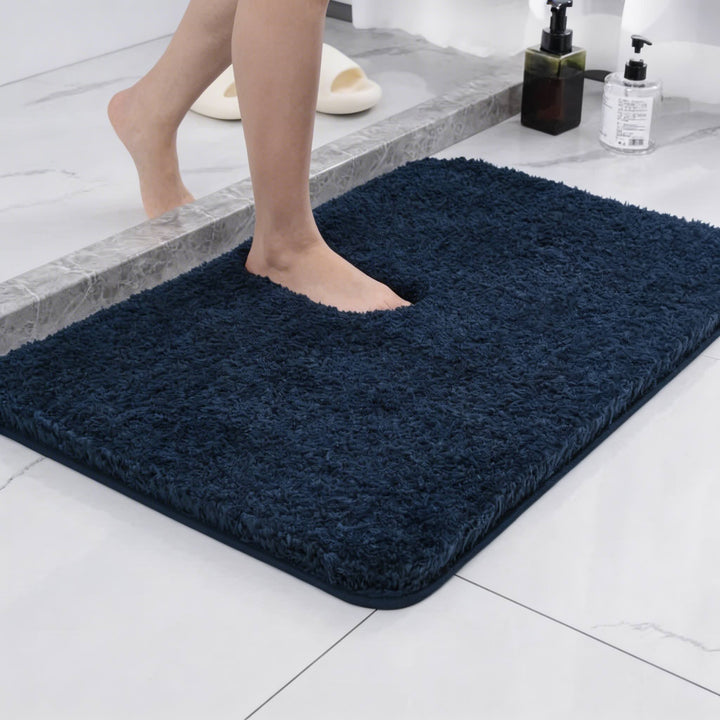 Ultra-Soft Microfiber Bath Rug Non-Slip Highly Absorbent Machine Washable Bathroom Mat