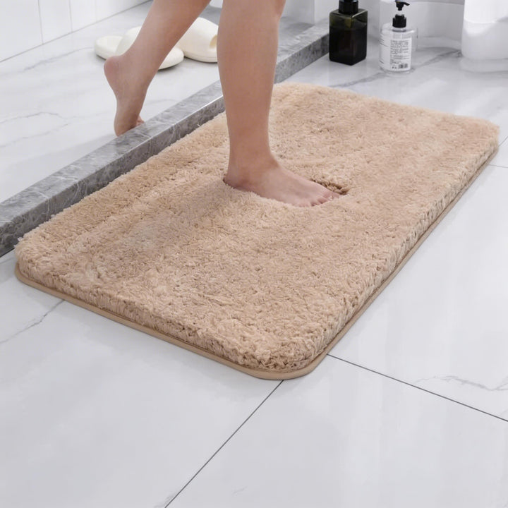 Ultra-Soft Microfiber Bath Rug Non-Slip Highly Absorbent Machine Washable Bathroom Mat