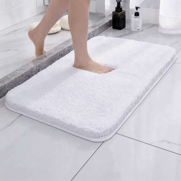 Ultra-Soft Microfiber Bath Rug Non-Slip Highly Absorbent Machine Washable Bathroom Mat
