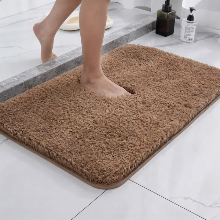 Ultra-Soft Microfiber Bath Rug Non-Slip Highly Absorbent Machine Washable Bathroom Mat