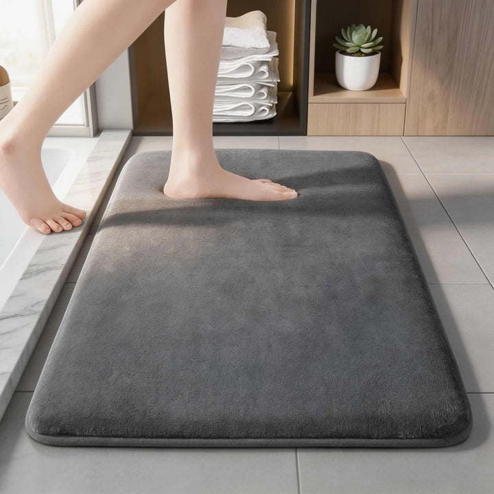 Super Absorbent Bath Mat Non Slip Coral Velvet Quick Drying Bathroom Mats for Enhanced Safety