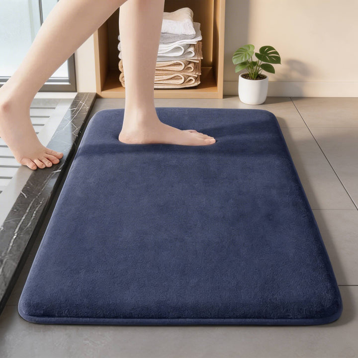 Super Absorbent Bath Mat Non Slip Coral Velvet Quick Drying Bathroom Mats for Enhanced Safety
