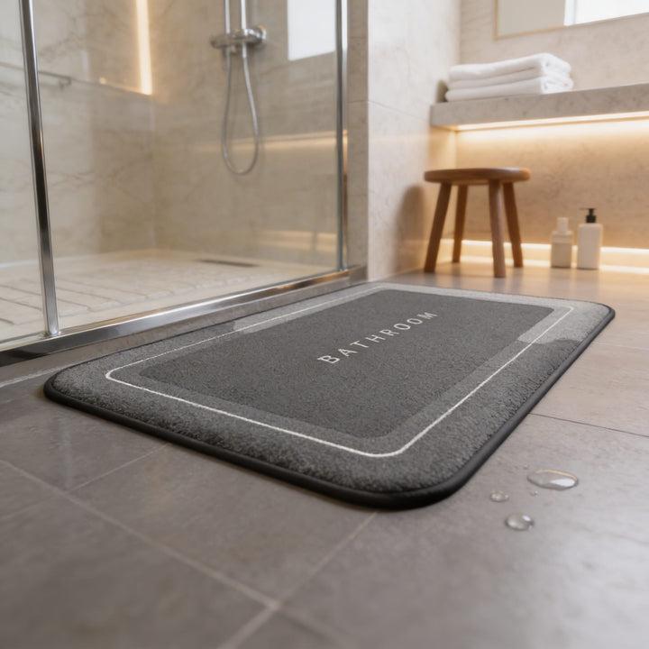 Thickened Absorbent Door Mat Non-Slip Quick-Drying Fabric for Bathroom Kitchen Entrance