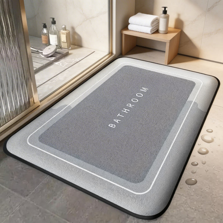 Thickened Absorbent Door Mat Non-Slip Quick-Drying Fabric for Bathroom Kitchen Entrance