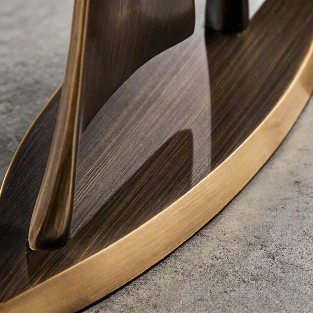 Modern Sailboat Sculpture Decorative Accent Copper Material Gold Finish 20cm Height