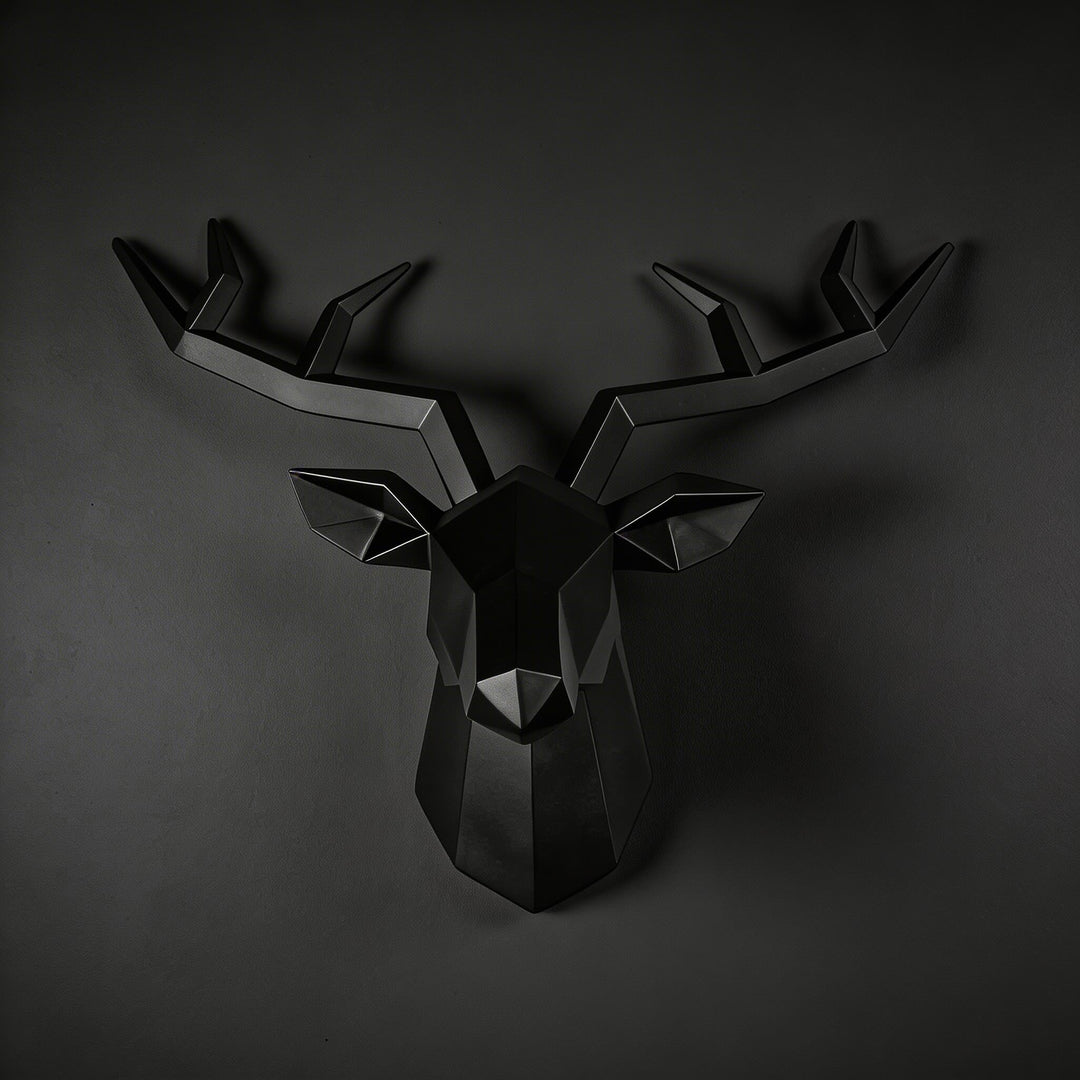 Modern Elk Head Wall Mount Sculpture Resin Decorative Wall Art with Keyhole for Easy Installation
