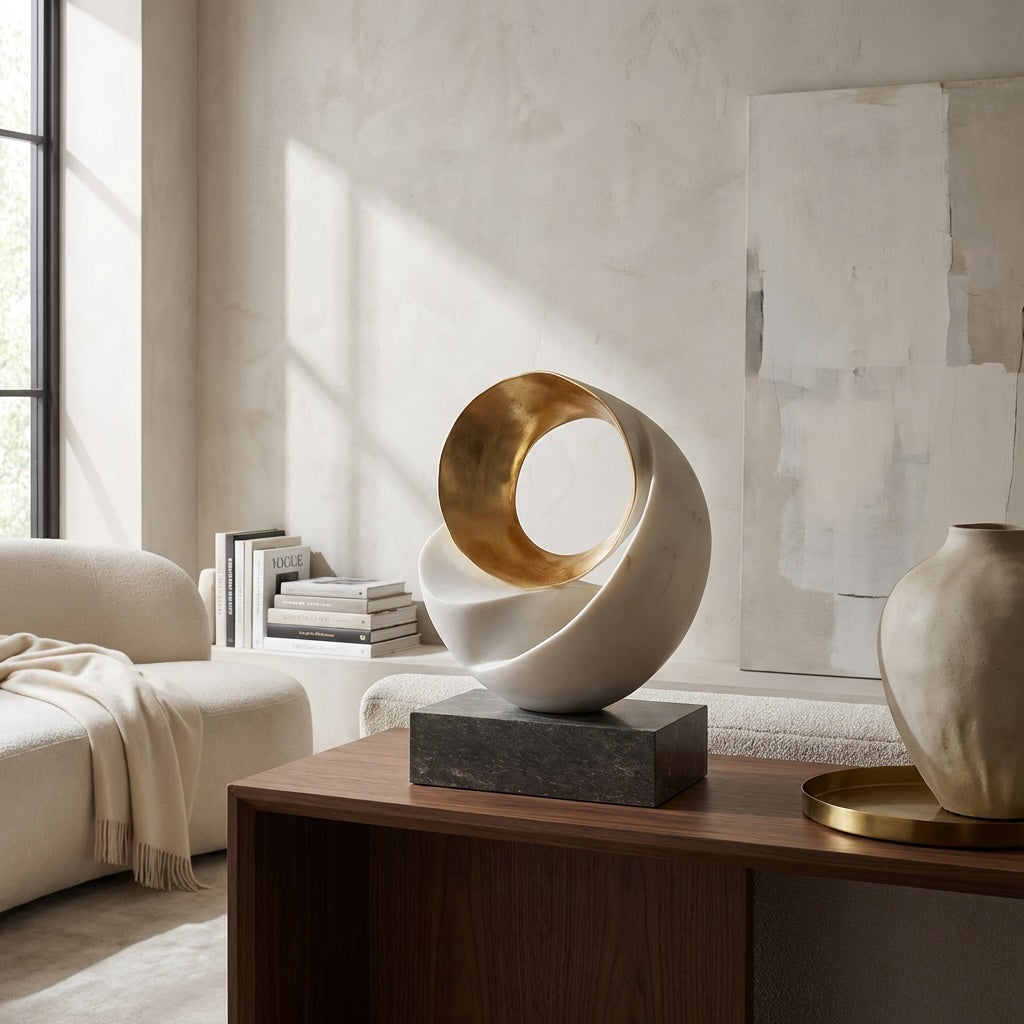Modern Minimalist Abstract Sculpture Desk Decoration Resin Art Piece Creative Home Accent
