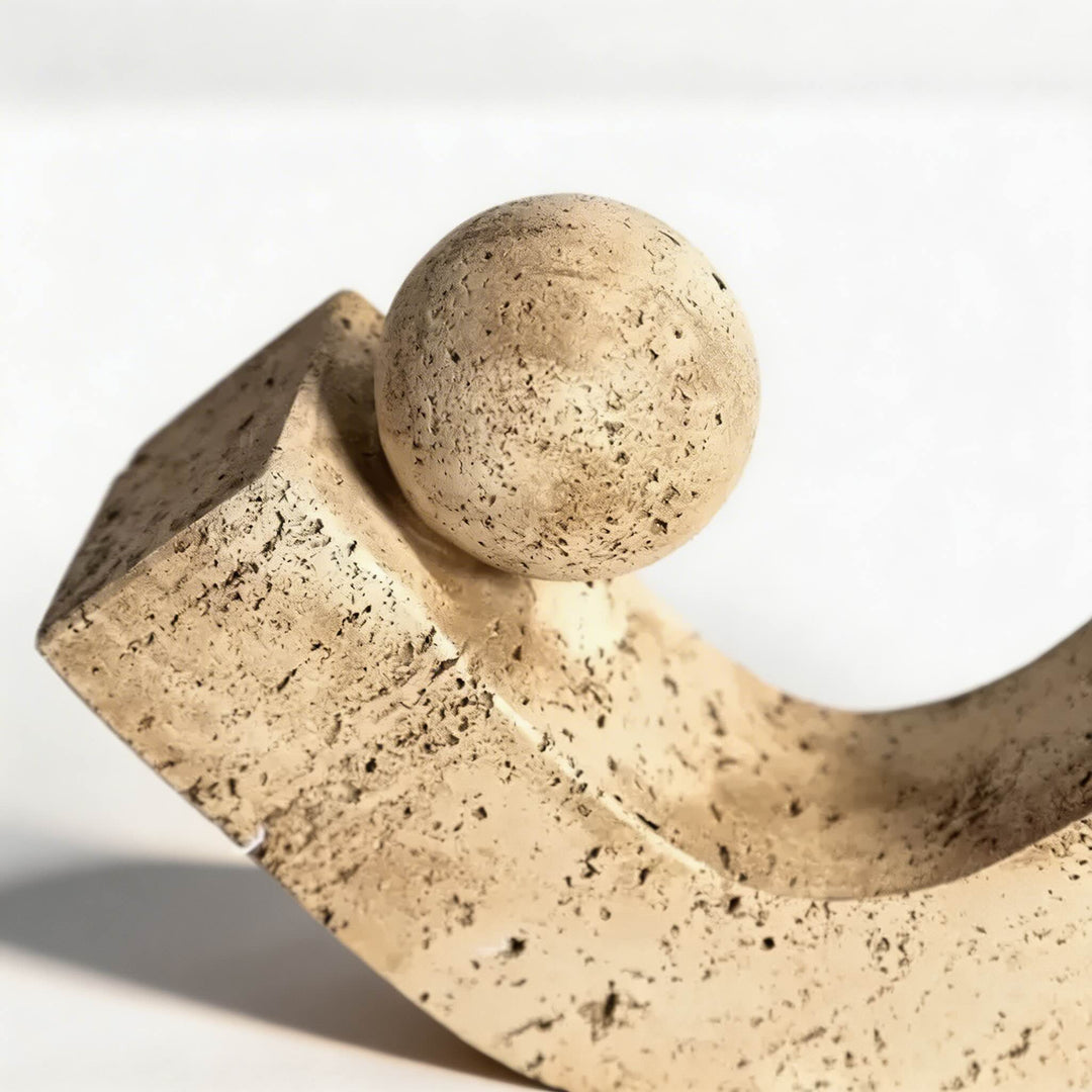 Modern Geometric Desk Decoration Natural Stone Resin Sculpture Minimalist Design for Home Office