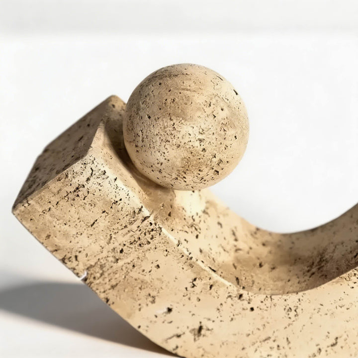 Modern Geometric Desk Decoration Natural Stone Resin Sculpture Minimalist Design for Home Office