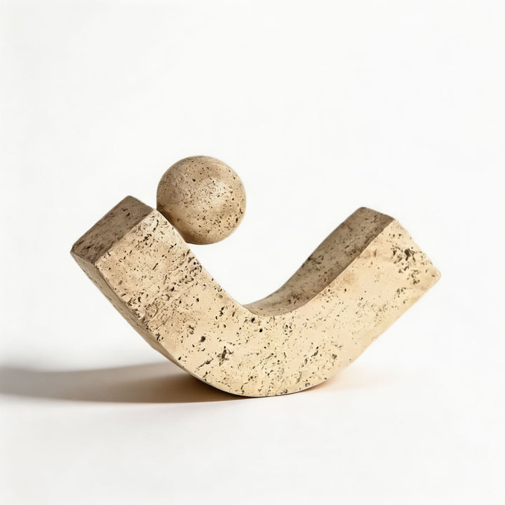 Modern Geometric Desk Decoration Natural Stone Resin Sculpture Minimalist Design for Home Office