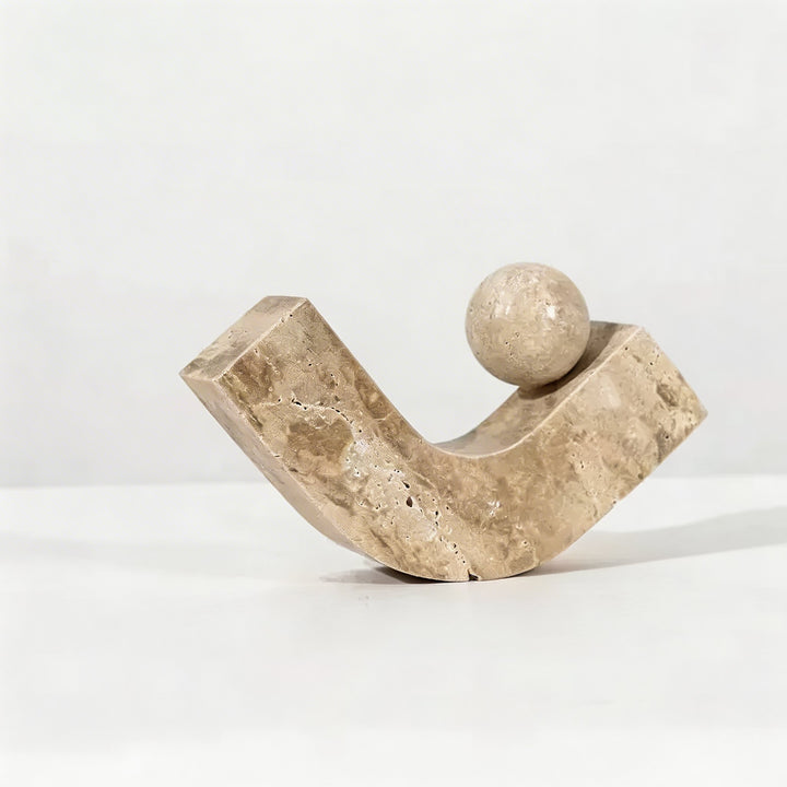 Modern Geometric Desk Decoration Natural Stone Resin Sculpture Minimalist Design for Home Office