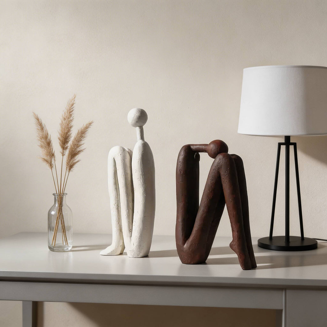 Modern Cartoon Matchstick Men Home Decor Resin Ornament for Kids Room Dims