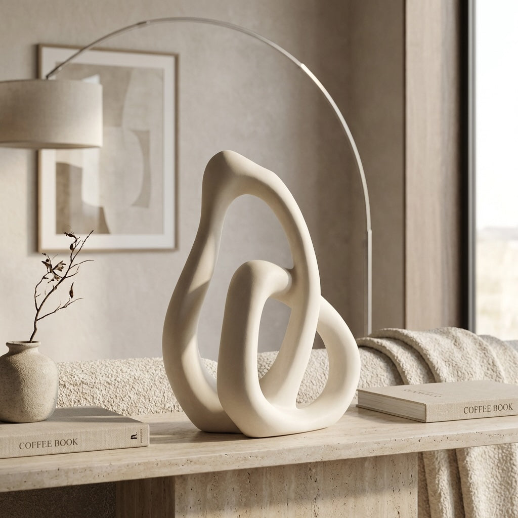 Nordic Ceramic Vase Irregular Shape for Dried Flowers Home Decoration Accent Piece