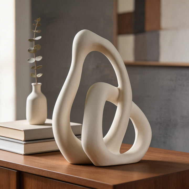 Nordic Ceramic Vase Irregular Shape for Dried Flowers Home Decoration Accent Piece