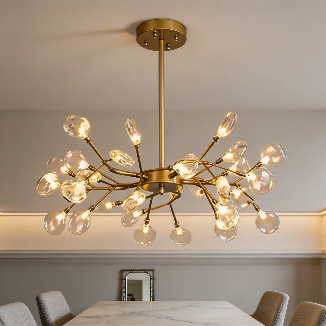 Modern Pendant Light Hanging Design Metal LED Adjustable 27-Light Fixture