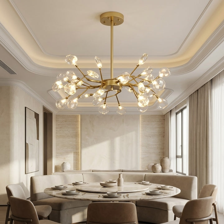 Modern Pendant Light Hanging Design Metal LED Adjustable 27-Light Fixture