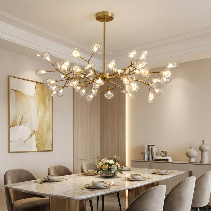 Modern Pendant Light Hanging Design Metal LED Adjustable 27-Light Fixture
