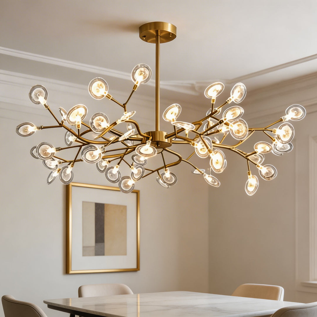 Modern Pendant Light Hanging Design Metal LED Adjustable 27-Light Fixture