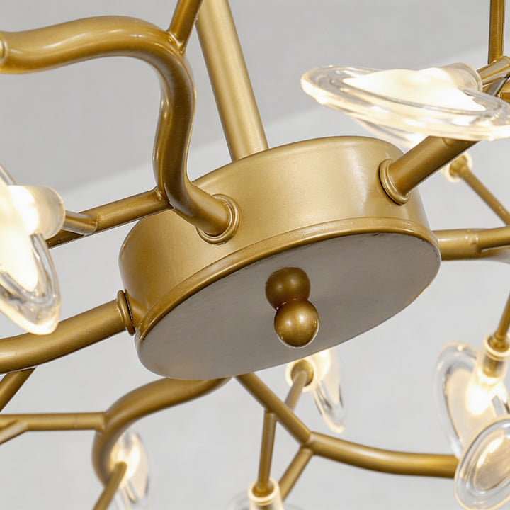 Modern Pendant Light Hanging Design Metal LED Adjustable 27-Light Fixture