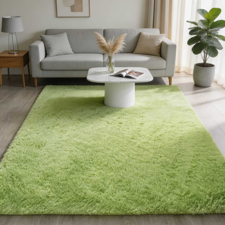 Washable Fluffy Area Rug Soft Polyester Non-Slip for Living Room and Bedroom Use
