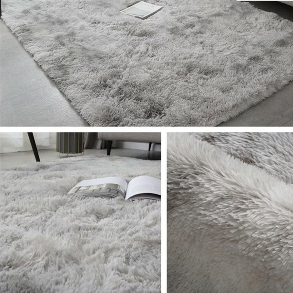 Modern Plush Area Rug Soft Velvet Anti-Slip Design for Living Room Bedroom Kids Room