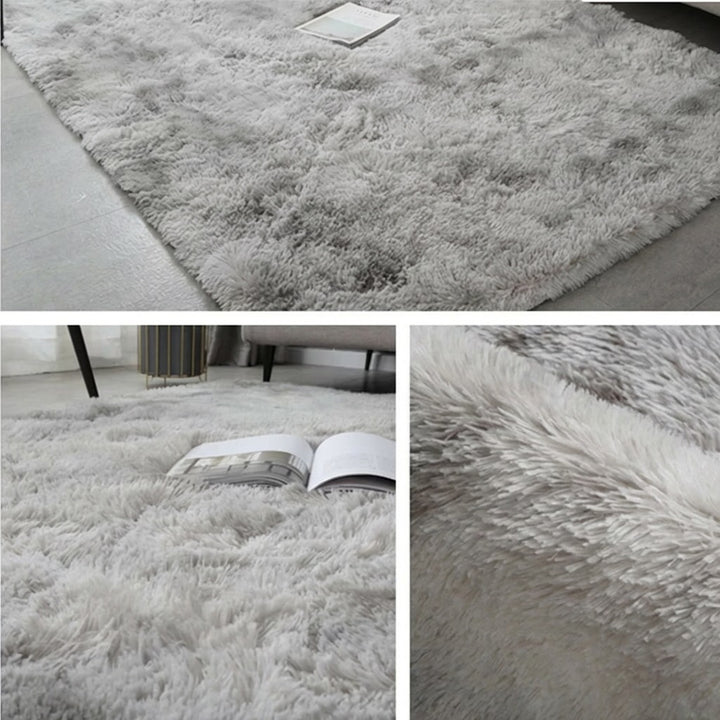 Modern Plush Area Rug Soft Velvet Anti-Slip Design for Living Room Bedroom Kids Room