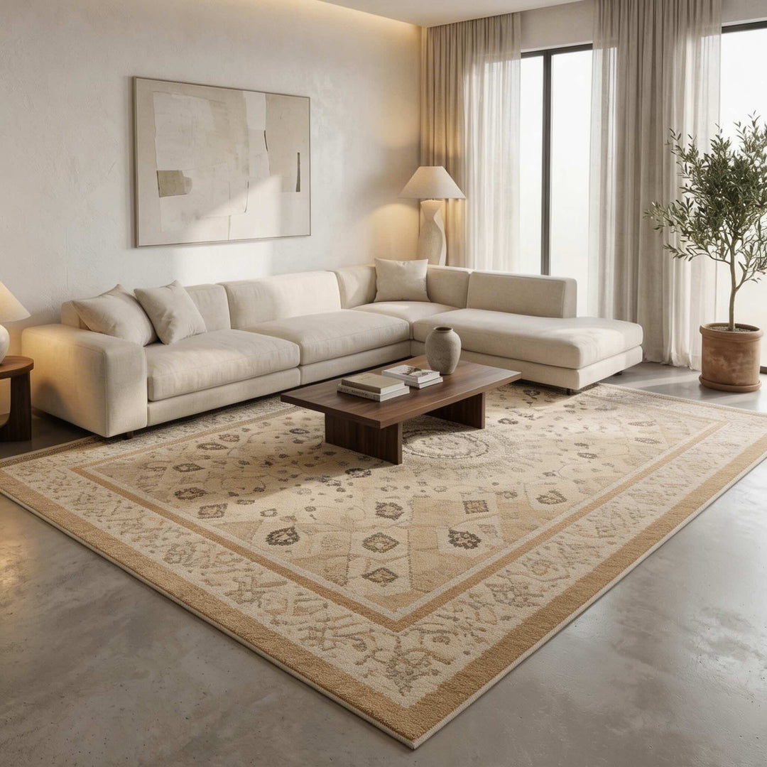 Soft Plush Bohemian Area Rug Non-Slip Thickened Mat for Living Room Bedroom Kitchen