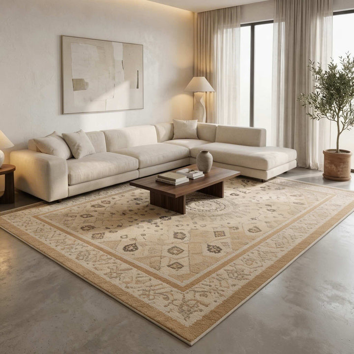 Soft Plush Bohemian Area Rug Non-Slip Thickened Mat for Living Room Bedroom Kitchen