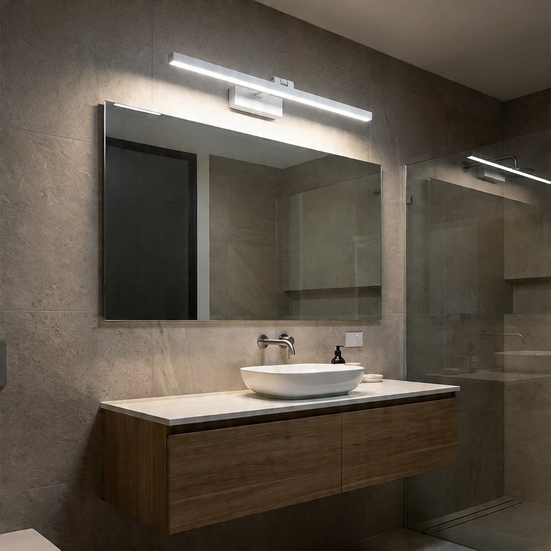 Modern Bathroom Vanity Light Wall Mounted Metal Acrylic LED with Dual Color Temperature Options