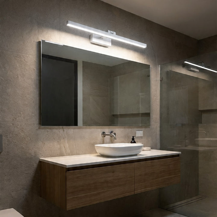 Modern Bathroom Vanity Light Wall Mounted Metal Acrylic LED with Dual Color Temperature Options