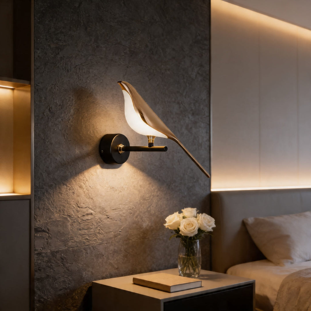 Nordic Wall Light Sconce LED Dimmable Wall Mounted Iron Body Glass Shade