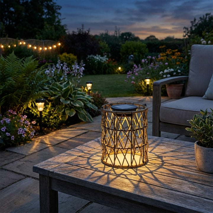 Outdoor Solar Lanterns Modern Design Adjustable Waterproof LED Light for Garden and Patio