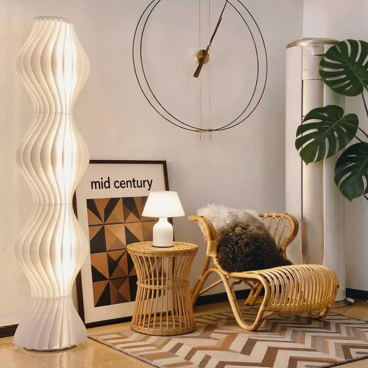 Modern Nordic Floor Lamp Adjustable LED Iron Acrylic Design 69in Height for Living Room and Bedroom