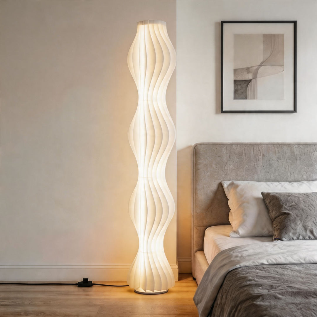 Modern Nordic Floor Lamp Adjustable LED Iron Acrylic Design 69in Height for Living Room and Bedroom