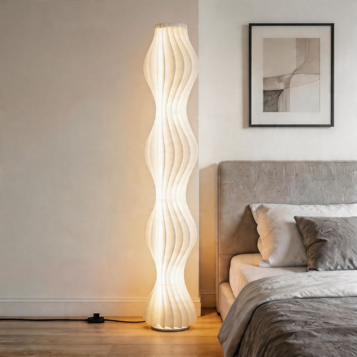 Modern Nordic Floor Lamp Adjustable LED Iron Acrylic Design 69in Height for Living Room and Bedroom