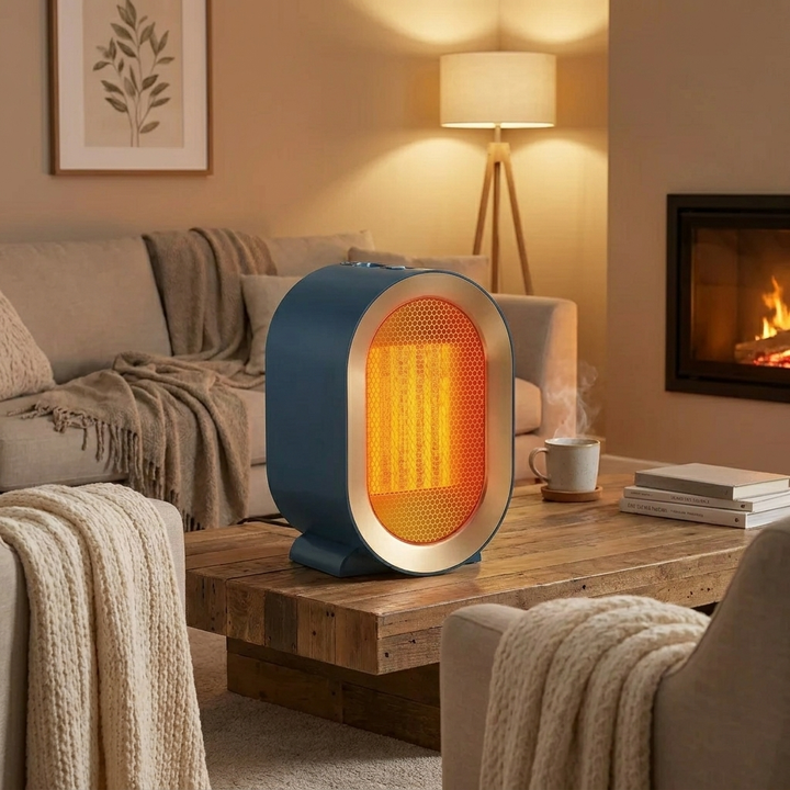 Portable Electric Space Heater Compact Design Adjustable Power PTC Heating Technology 800-1200W