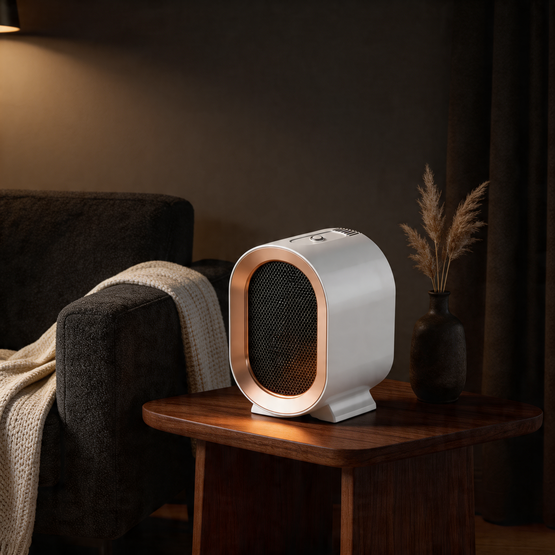 Portable Electric Space Heater Compact Design Adjustable Power PTC Heating Technology 800-1200W
