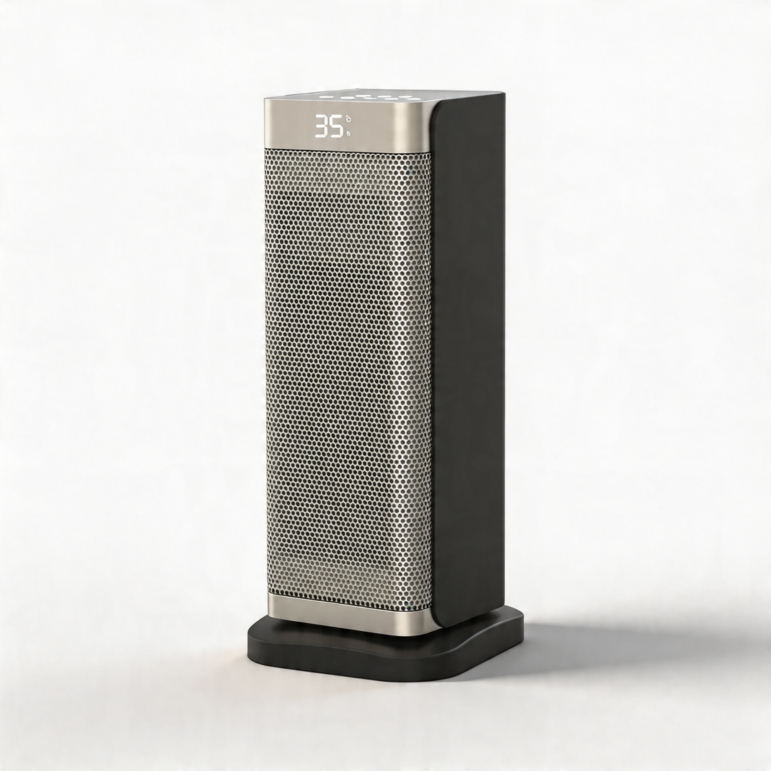 Modern Vertical Electric Heater Portable with Remote Control PTC Technology 2000W Power