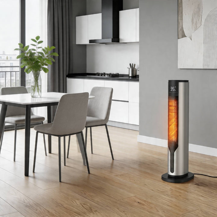 Modern Portable Electric Heater Standing Tower PTC Ceramic 2000W Energy Efficient Heat