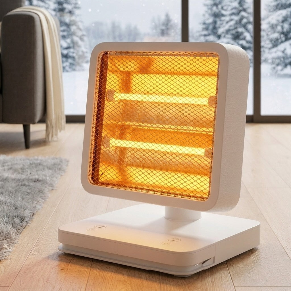 Mini Electric Space Heater Portable Quick Heating Silent Foot Warmer Compact Design 500W Plastic