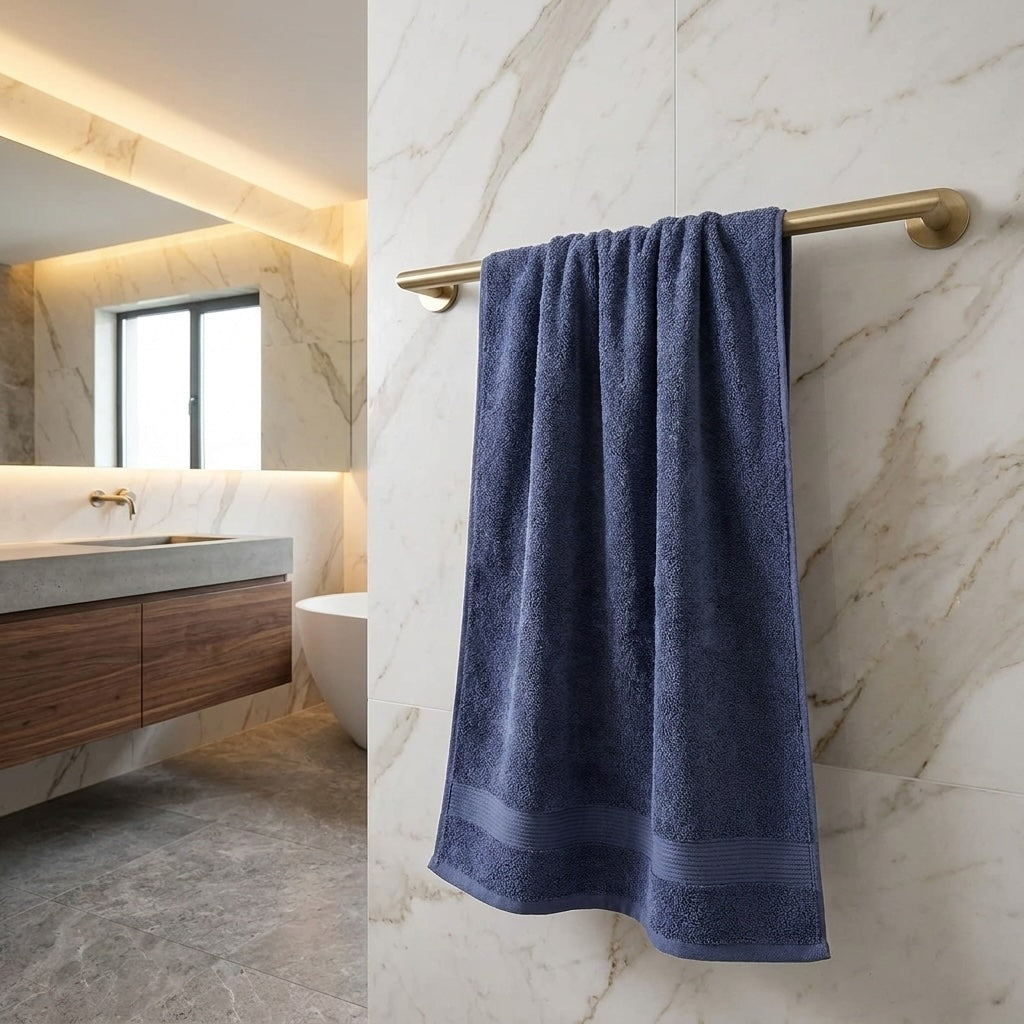 Quick Dry Cotton Bath Towel 28 x 55 inch Thick Absorbent Design for Home and Hotel Use