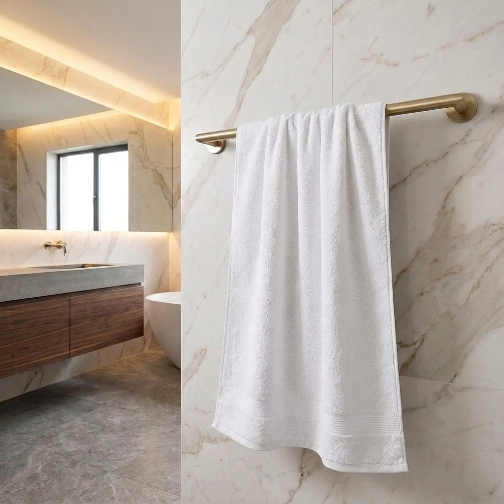 Quick Dry Cotton Bath Towel 28 x 55 inch Thick Absorbent Design for Home and Hotel Use