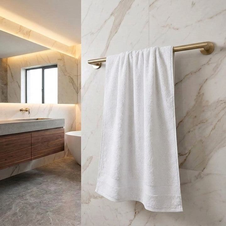 Quick Dry Cotton Bath Towel 28 x 55 inch Thick Absorbent Design for Home and Hotel Use