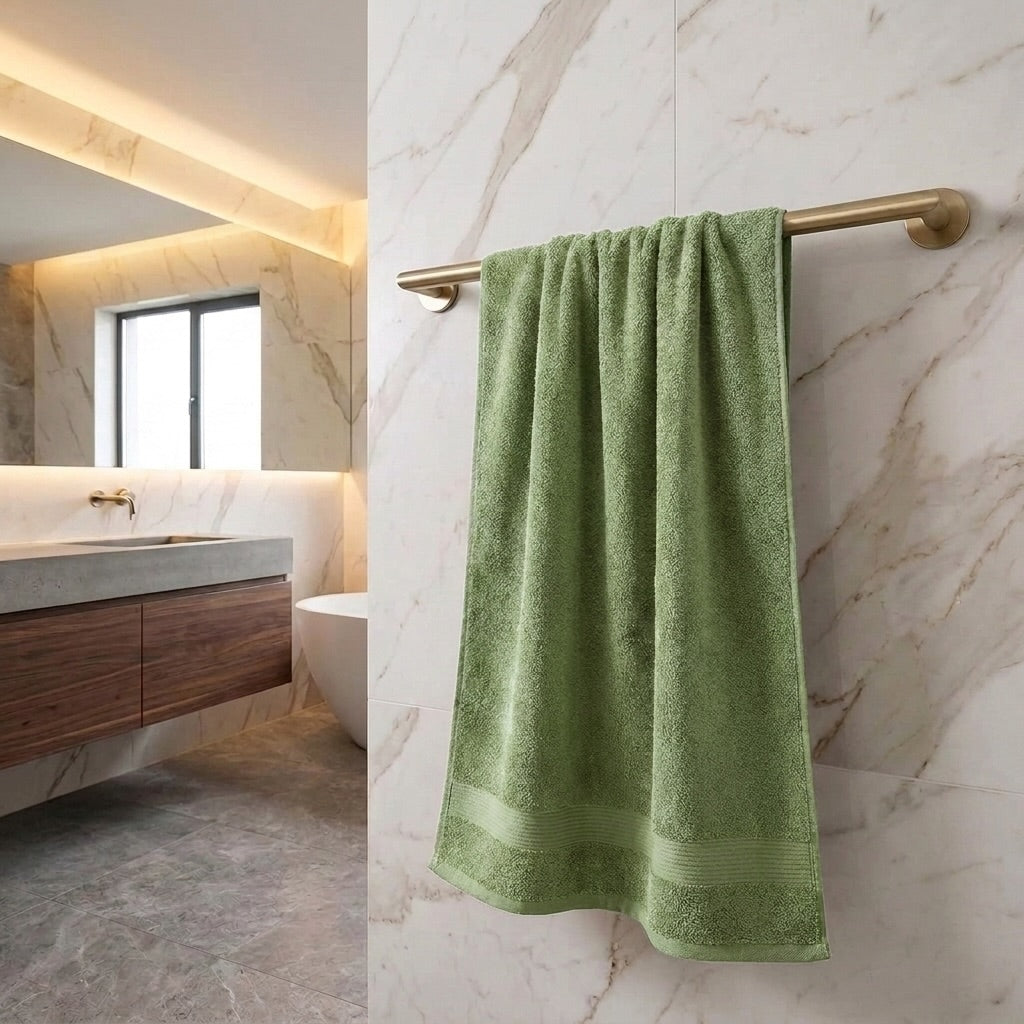 Quick Dry Cotton Bath Towel 28 x 55 inch Thick Absorbent Design for Home and Hotel Use